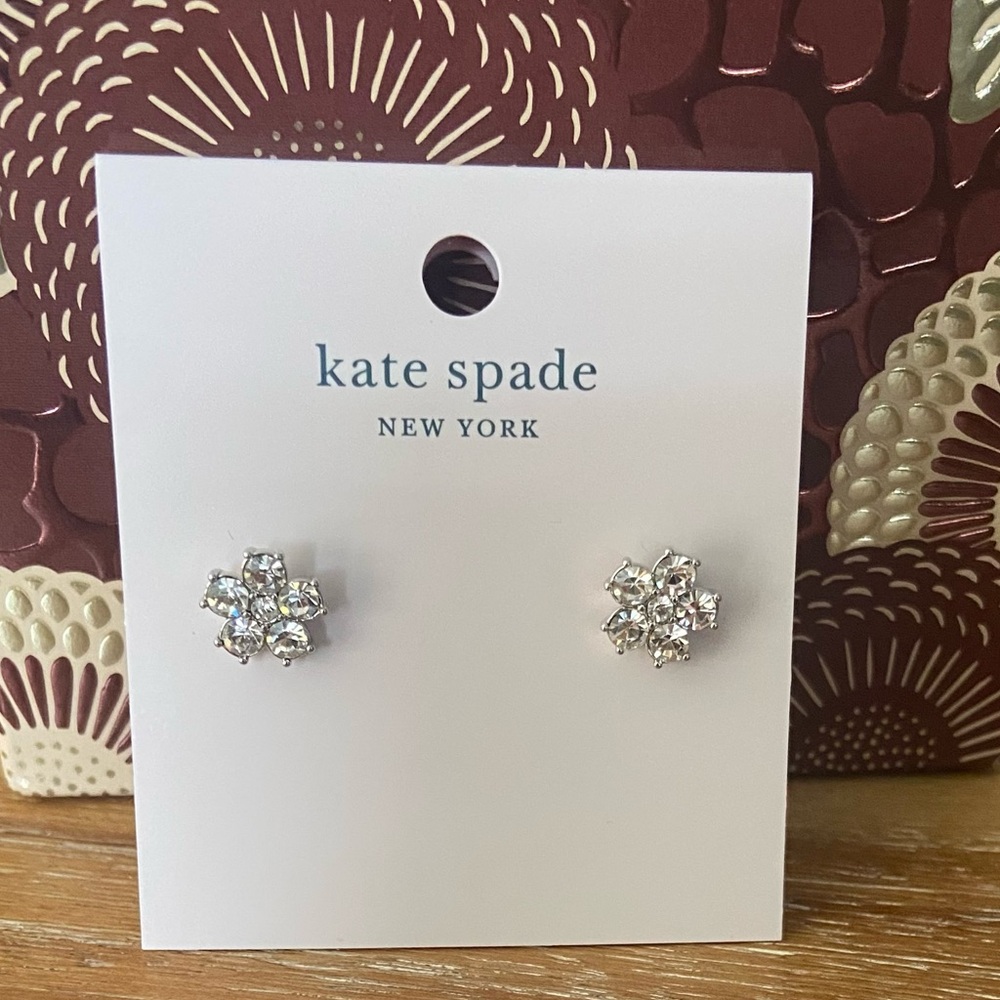 Kate Spade Flower Stud Silver Post Earrings